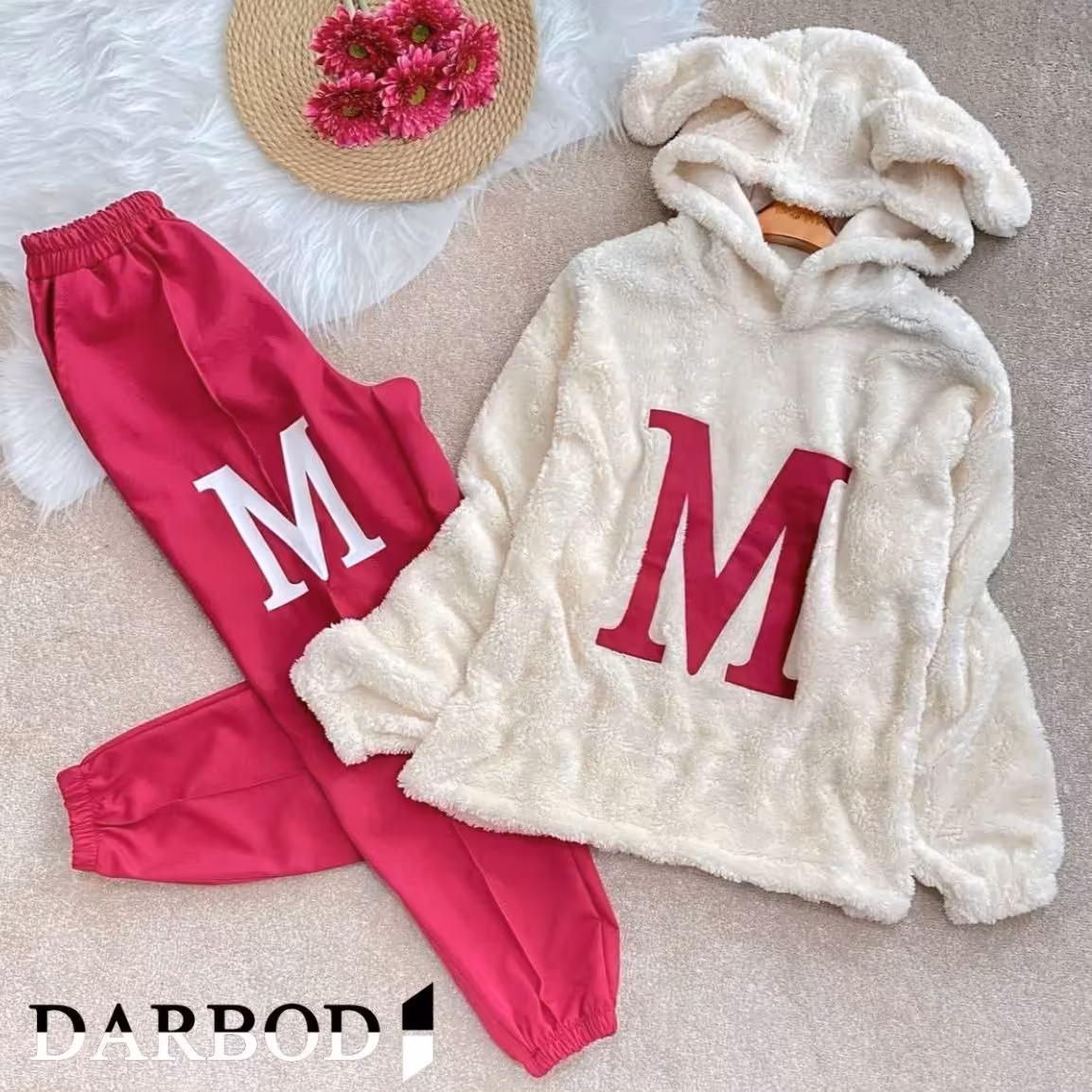 ست هودی و شلوار تدی جاکر M در رنگ بندی😍