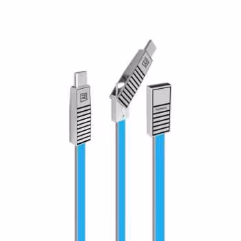 کابل تبدیل USB به microUSB/ USB-C و لایتنینگ ریمکس مدل RC-072th طول 1 متر