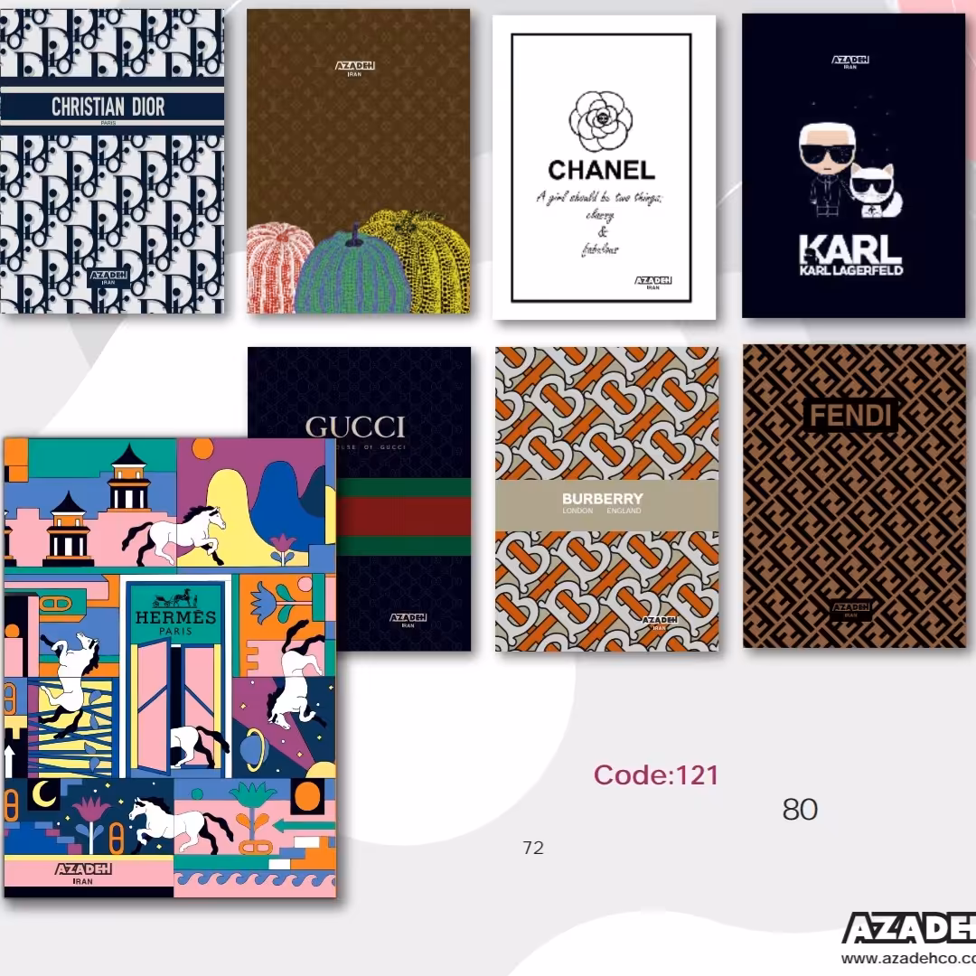 دفتر 50 برگ تک خط شومیز  آزاده کد 121