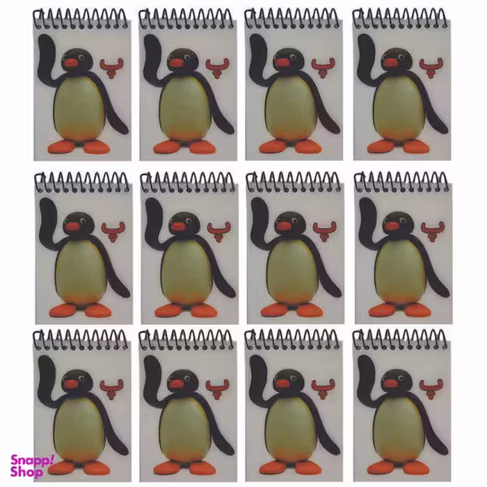 دفتر یادداشت مدل حروف الفبایی طرح پ پنگوین بسته 12 عددی