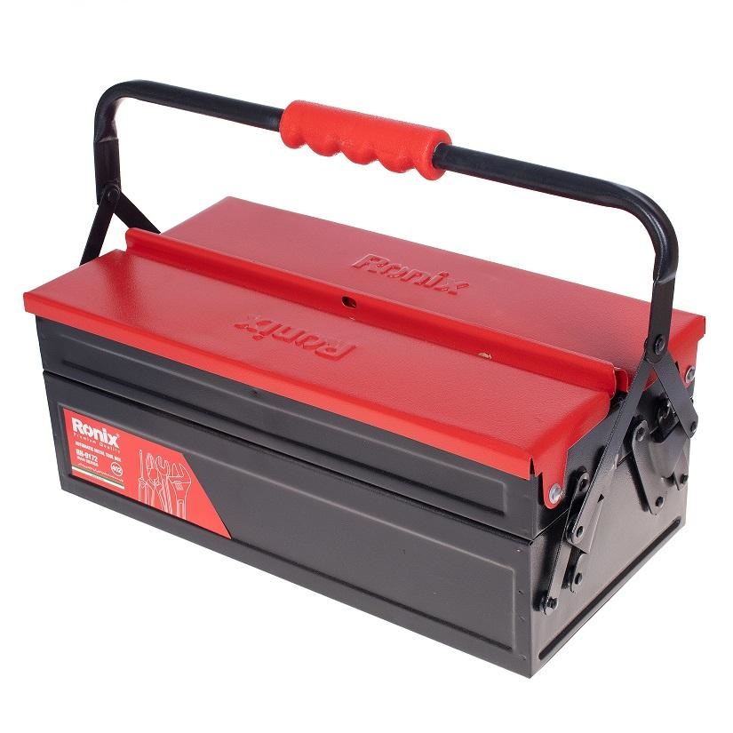 جعبه ابزار فلزی اتوماتیک 40 سانتی متر 2 طبقه ساخت ایران رونیکس مدل RH-9172