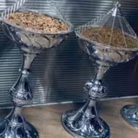 جام پتینه مدل اشکی رنگ نقره ای هزینه ارسال پس کرایه و به عهده مشتری 