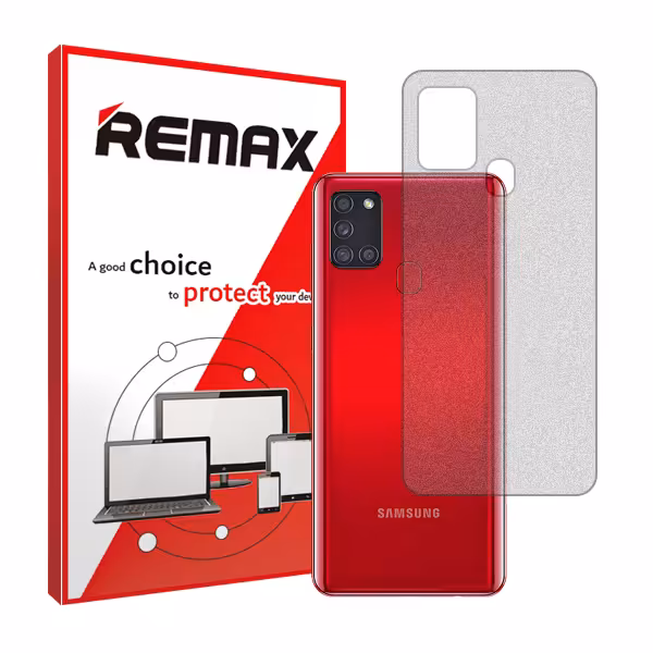 گلس پشت گوشی گلس سامسونگ Galaxy A21s مدل مات برند ریمکس کد S