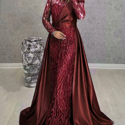 پیراهن شب زنانه ساتن مدل مجلسی