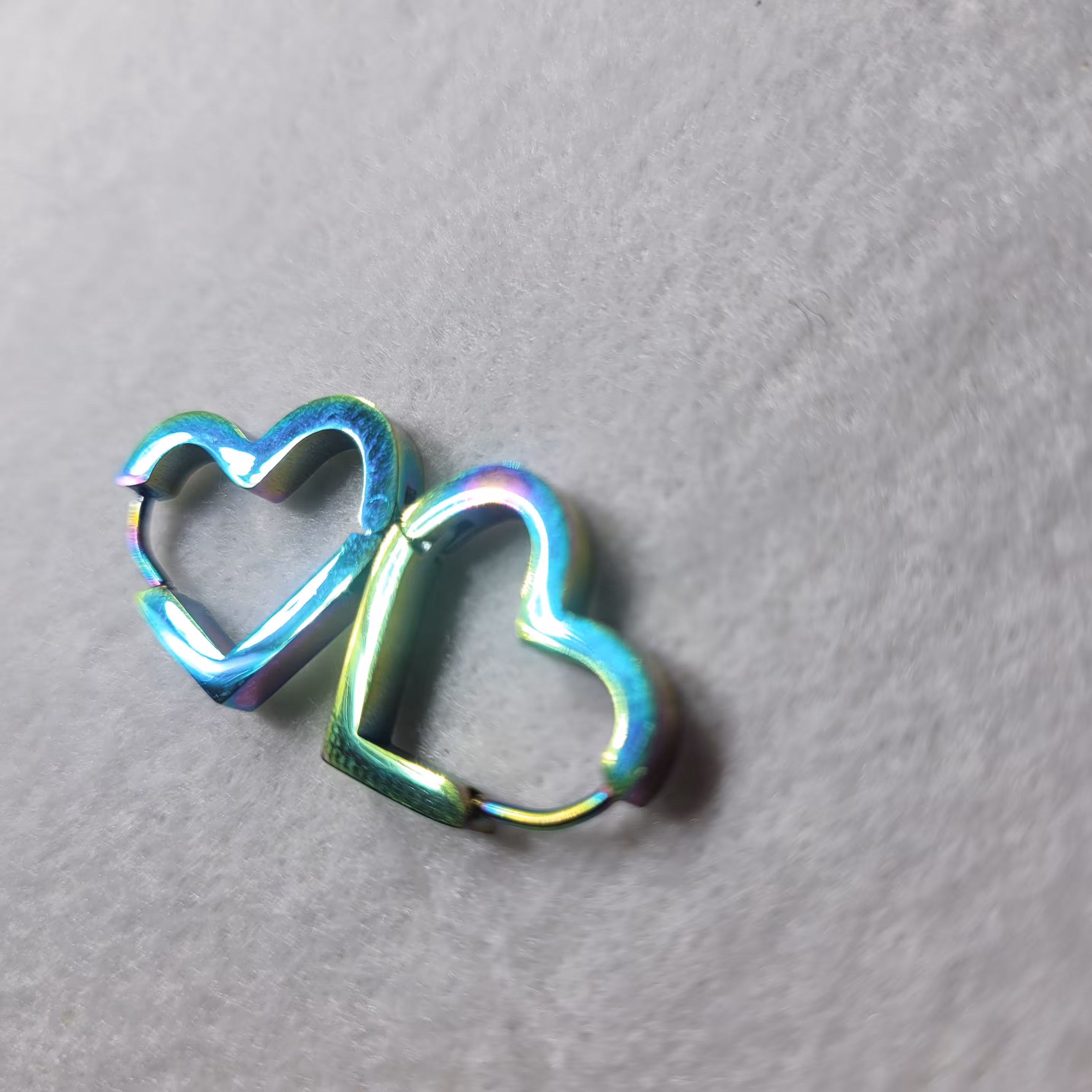 گوشواره استیل رنگ ثابت کلیبسی طرح قلبی  سایز 2 سانتی هفت رنگ کد 675