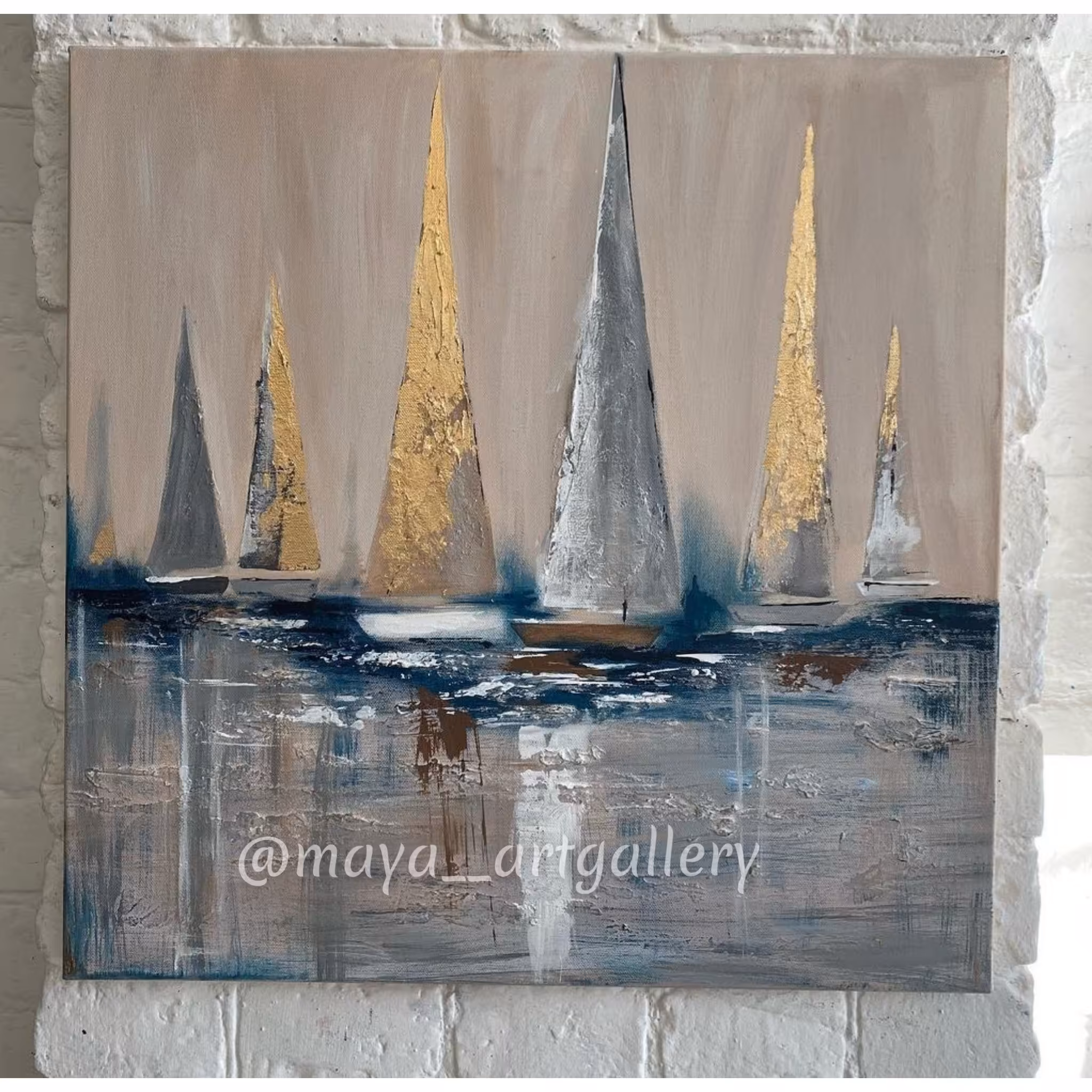 نقاشی قایق ها اندازه مربع