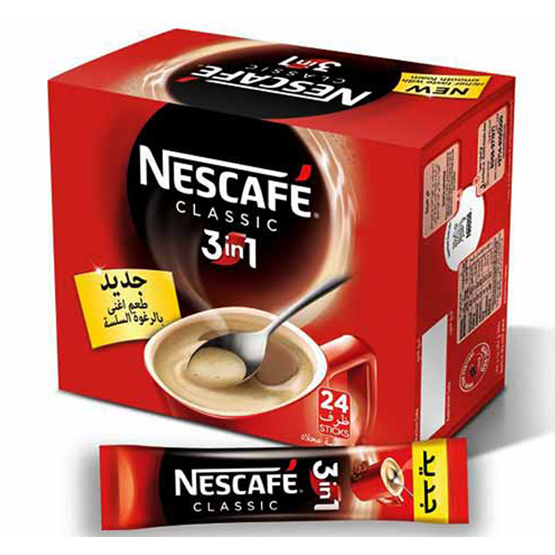 خرید قهوه فوری کافی میکس نسکافه 3 در 1 بسته 24 عددی