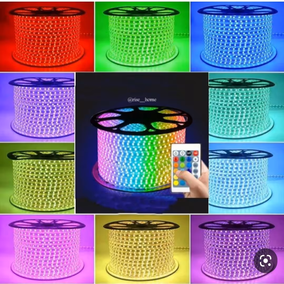 ریسه شلنگی نور مخفی  تک رنگ(ابی بنفش افتابی مهتابی انبه ای)بدون کنترل 