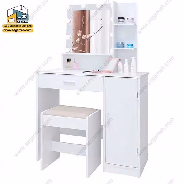 میز آرایش لامپ دار کد DMP134 - فروشگاه سه گامه