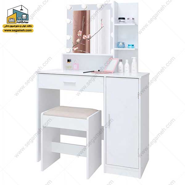 میز آرایش لامپ دار کد DMP134 - فروشگاه سه گامه