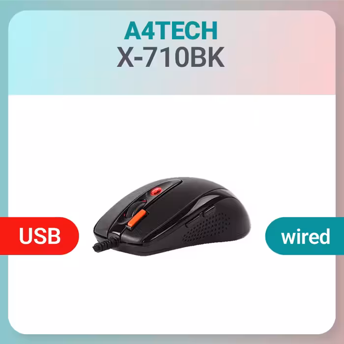 ماوس گیمینگ  استوک A4TECH X-710BK مدل  با سیم