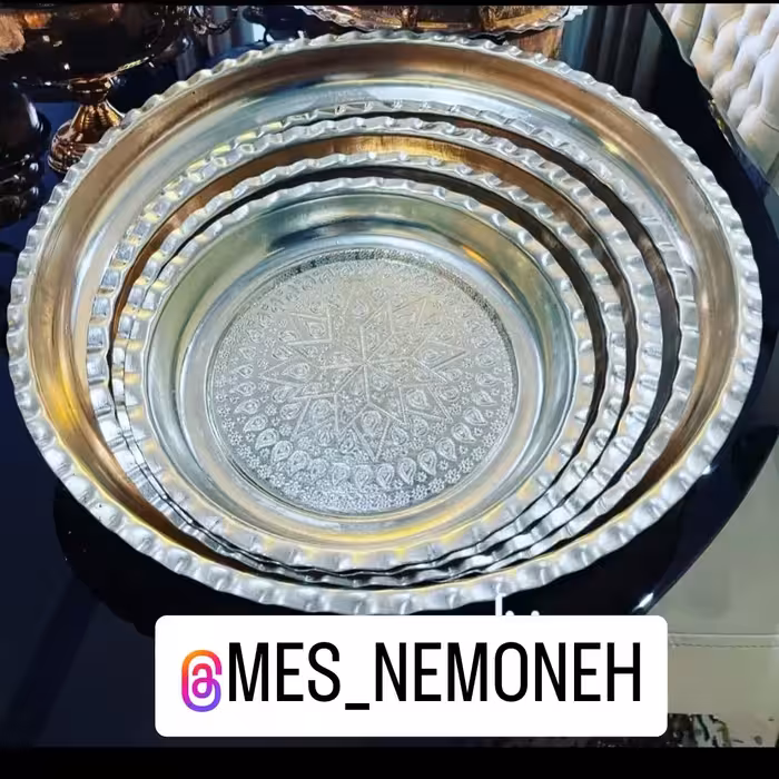 سینی و پلو خوری لبه دار سایز 5 قطر 43