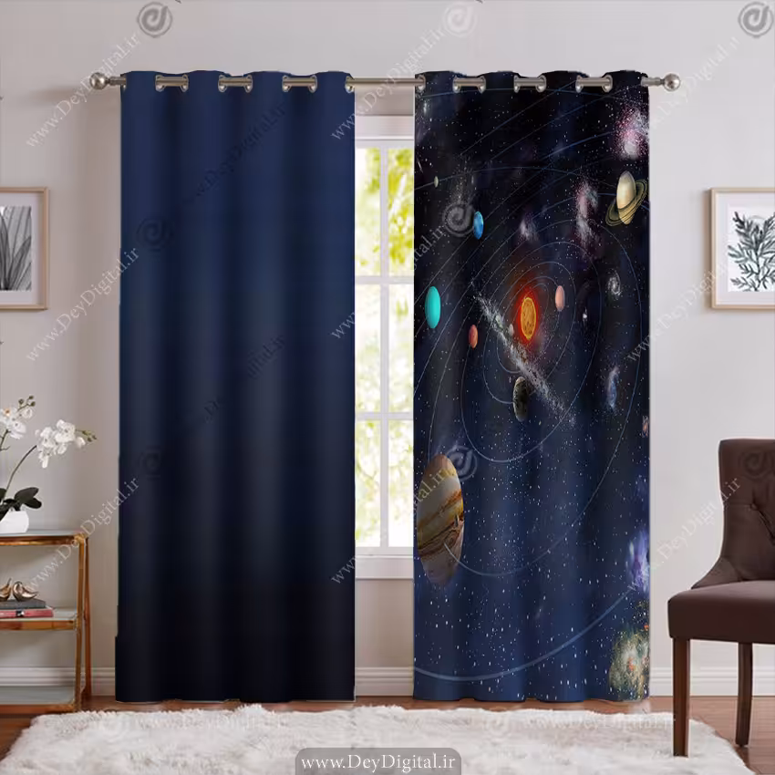 پرده پانچی منظومه شمسی و کهکشان PK-6210