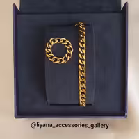 دستبند و انگشتر کارتیر تراش استیل رنگ ثابت