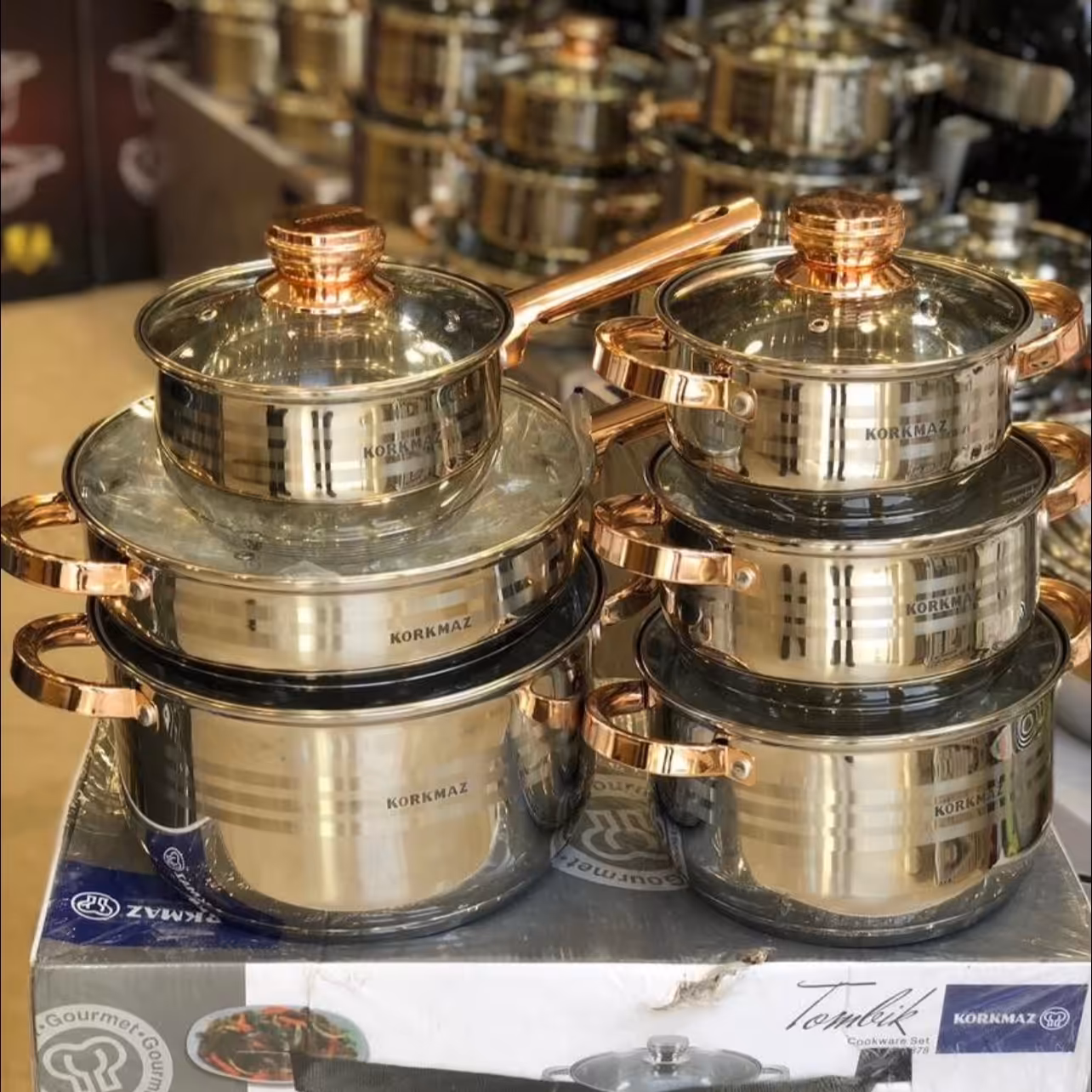 سرویس قابلمه کرکماز استیل 12 پارچه اکبند 