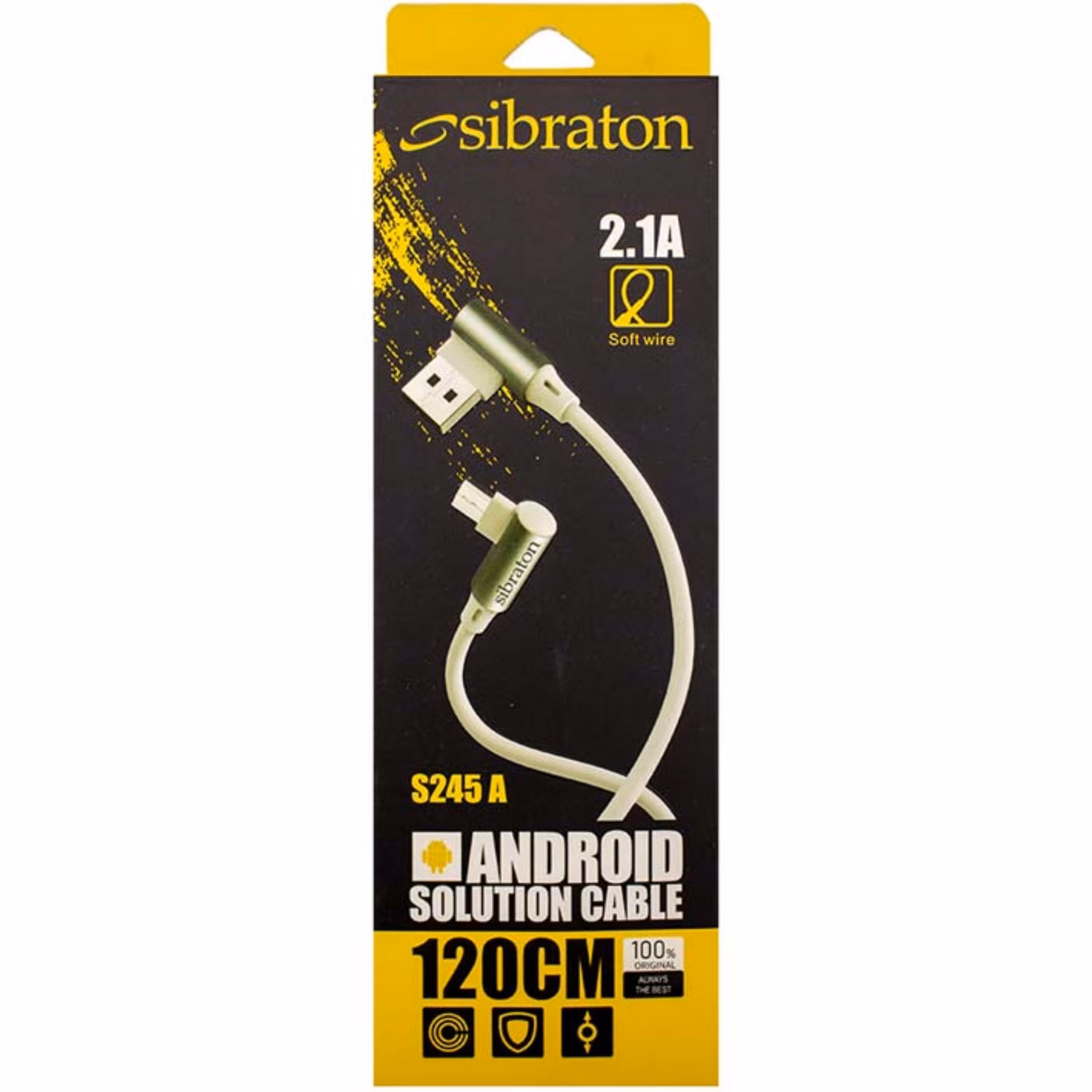 کابل شارژ میکرو سیبراتون S245A با گارانتی 12 ماهه