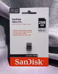 فلش 256 گیگ سن دیسک مدل Sandisk Ultra Fit  USB3.2 Gen1  400MB/s