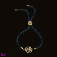 دستبند طلا 18 عیار زنانه آمانژ مدل گل رز کد D9570