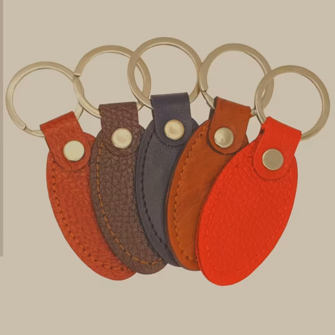 جاکلیدی جاسوئیچی چرم طبیعی عمده (پک5عددی) 