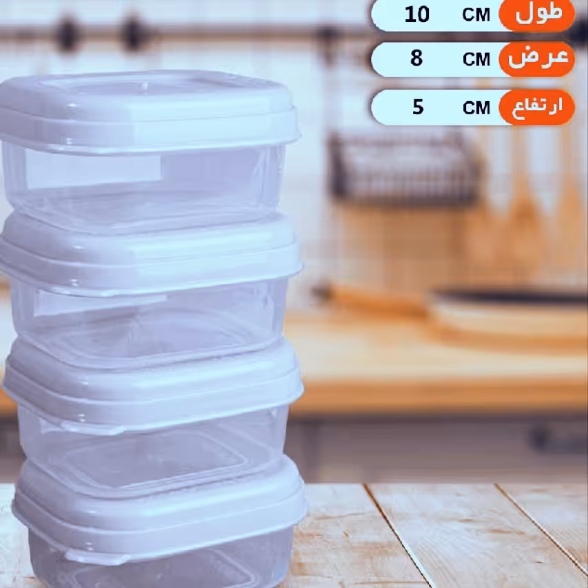 ظرف فریزری چهار عددی شفاف درب صورتی