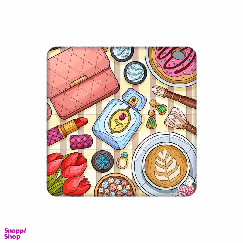 زیرلیوانی طرح اکسسوری آرایش و قهوه کد 0710344