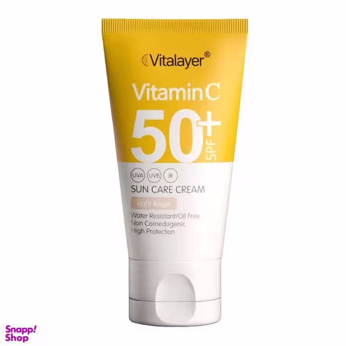 ضدآفتاب ویتالیر(Vitalayer) مدل Vitamin C با +SPF50 رنگ بژ روشن حجم 40 میلی لیتر