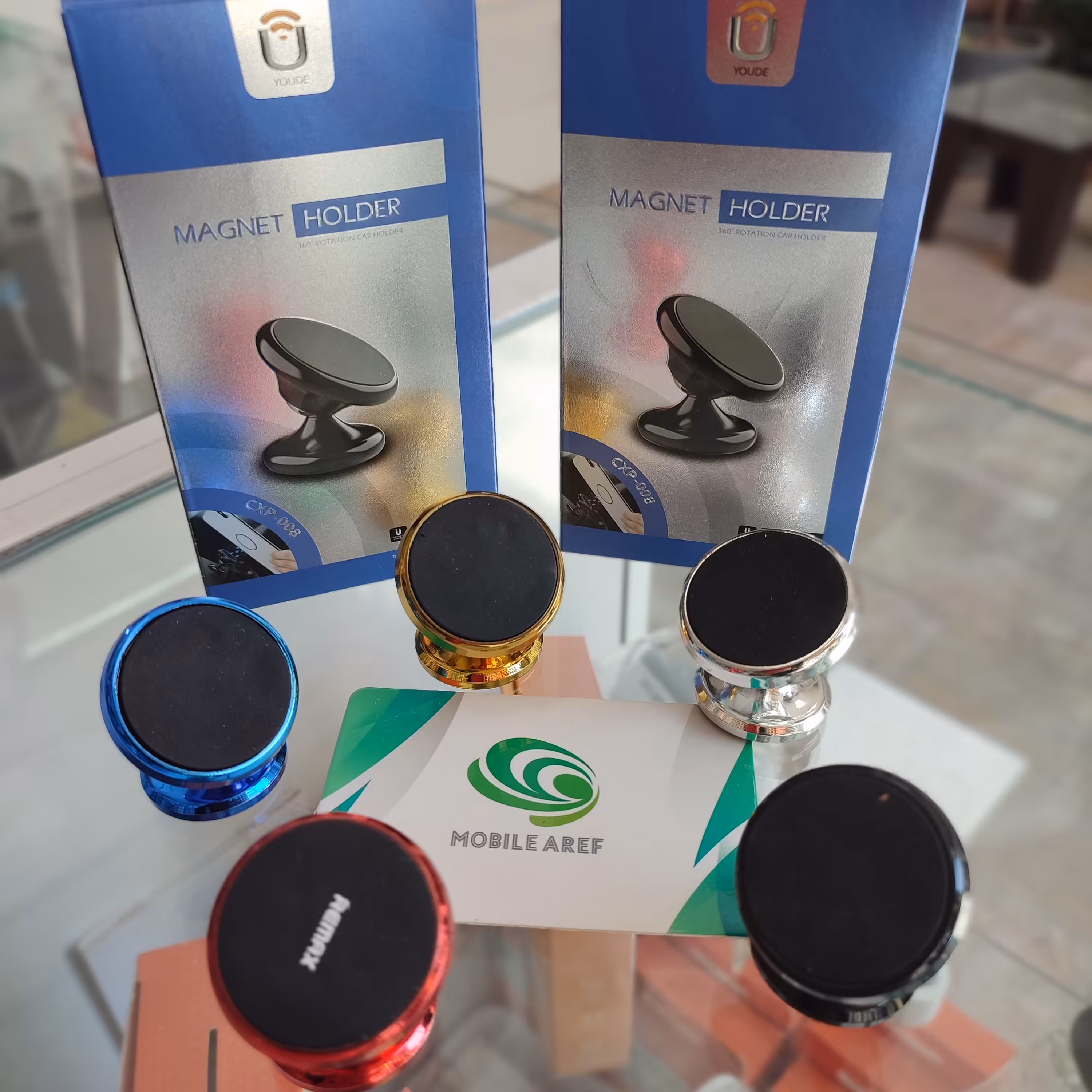 هولدر نگهدارنده پایه کوتاه فلزی.Remax روی داشبورد و فرمان ماشین 