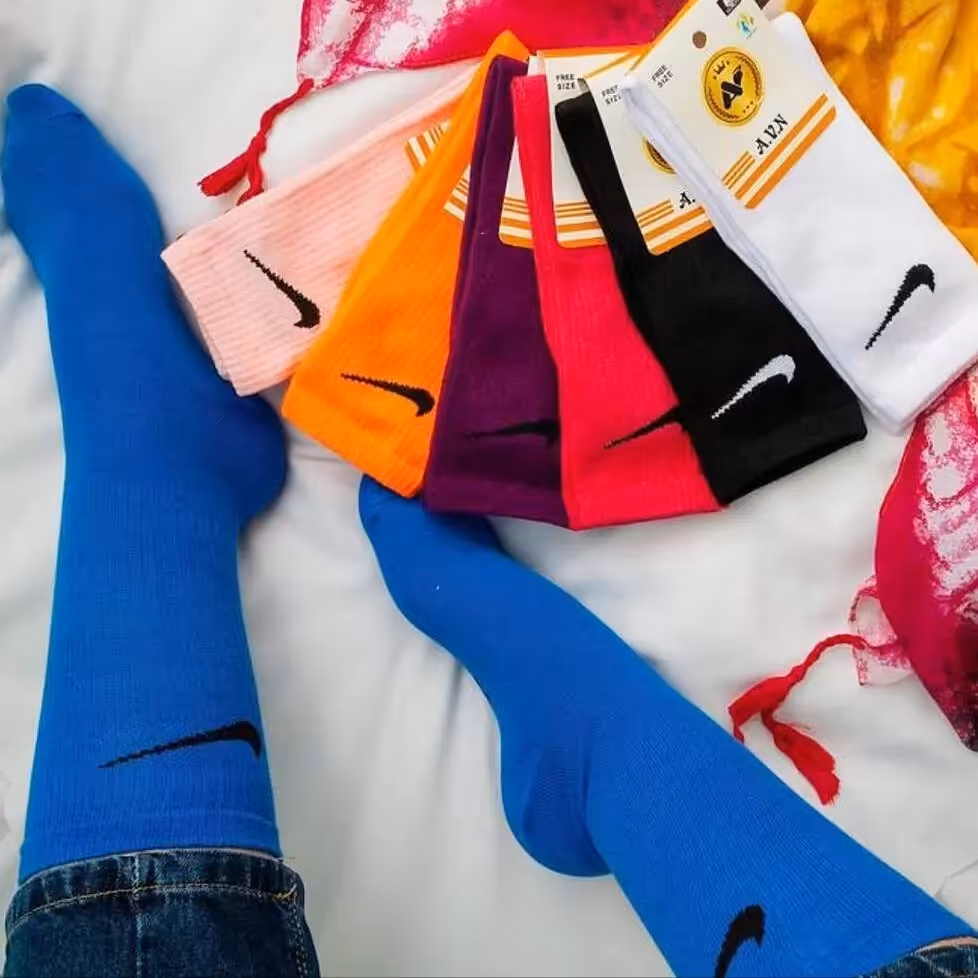 جوراب ساق بلند اسپرت طرح نایک (دو جفت) 