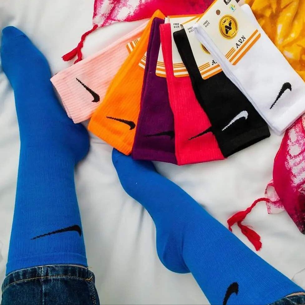 جوراب ساق بلند اسپرت طرح نایک (دو جفت) 