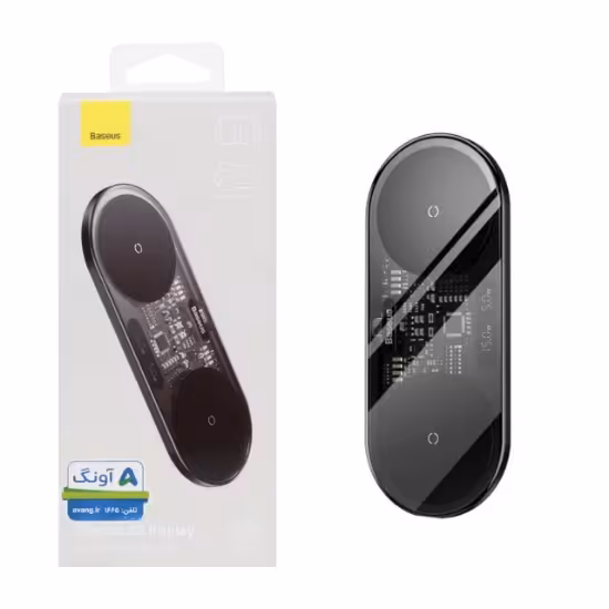شارژر بی سیم باسئوس مدل Digital LED Display 2-in-1