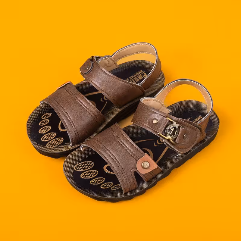 صندل پسرانه شهپر کد 336112 رنگ قهوه ای سایز 26 تا 37