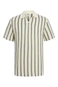 تی شرت یقه پولو آبی مردانه POLO STYD YAKA FIT بافندگی Jack Jones Jack &amp; Jones