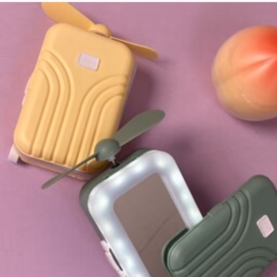 مینی فن رینگ لایت دار فانتزی طرح کیف سامسونت همراه با رینگ لایت ( ارسال رایگان )