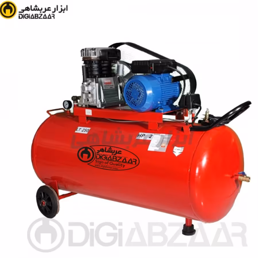 کمپرسور 250 لیتری خوابیده کتابی عربشاهی