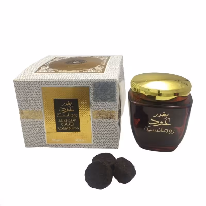 بخور عود رومانسیه 80 گرم برند ارض الزعفران ساخت کشور امارات

