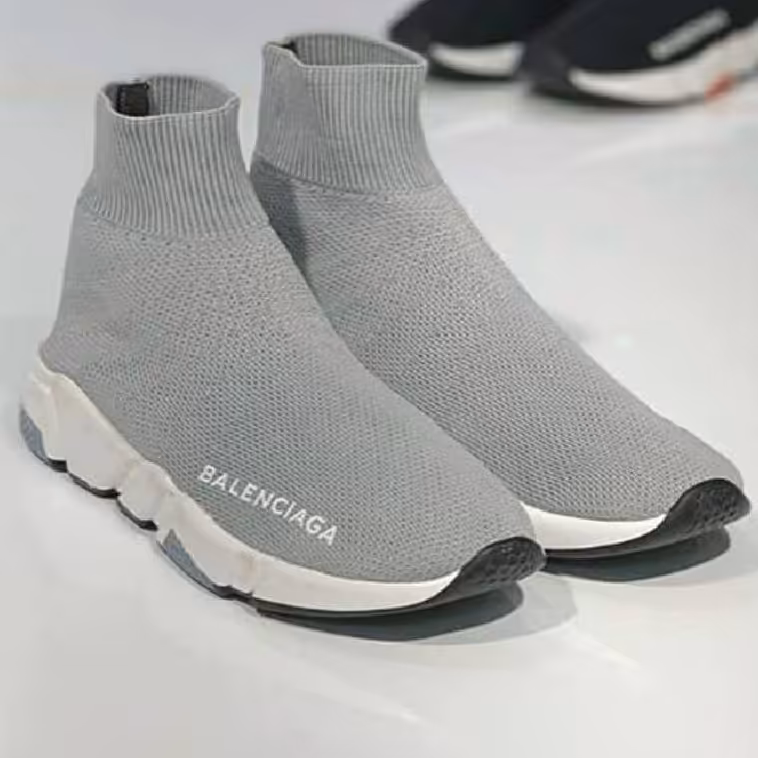 کفش جورابی ساق دار مردانه بالنسیاگا طوسی سایز 41 تا 44 