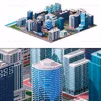 وکتور شهر سازی مدرن | گرافیک با طعم تربچه