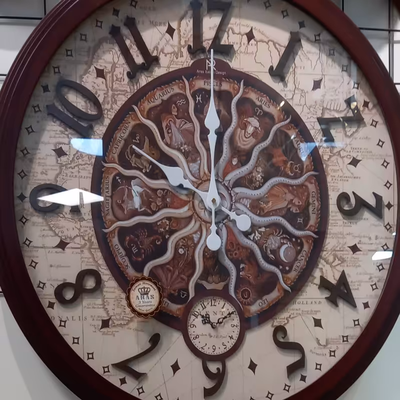 ساعت دیواری تمام چوب قطر 70 سانت 