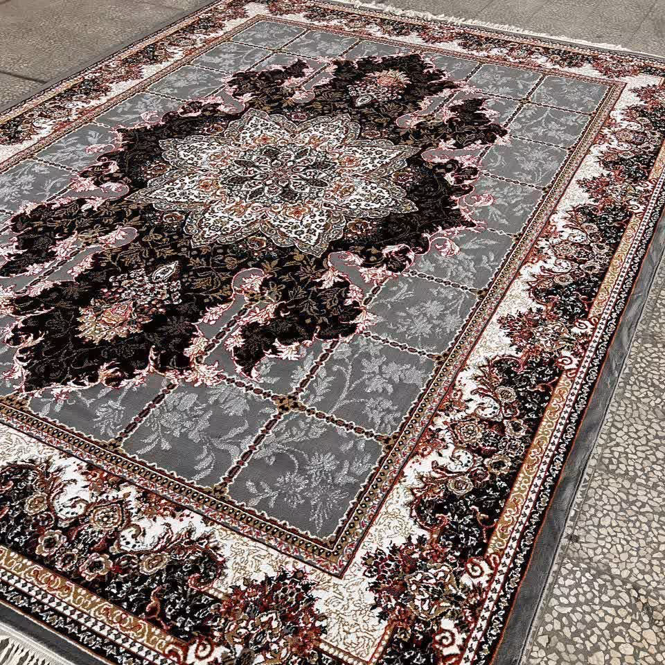 فرش ماشینی کاشان 440شانه طرح هیوافیلی6متری(BCF)باارسال رایگان