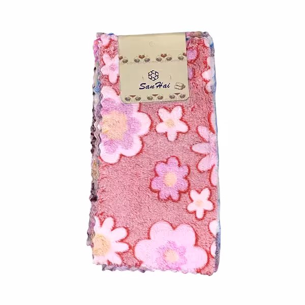 دستمال 30*30 پولیشی گلدار 6 عددی