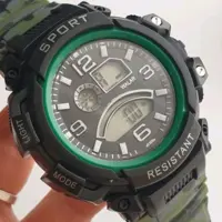 ساعت پسرانه نمایش دیجیتالی با حاشیه سبز Digital watch