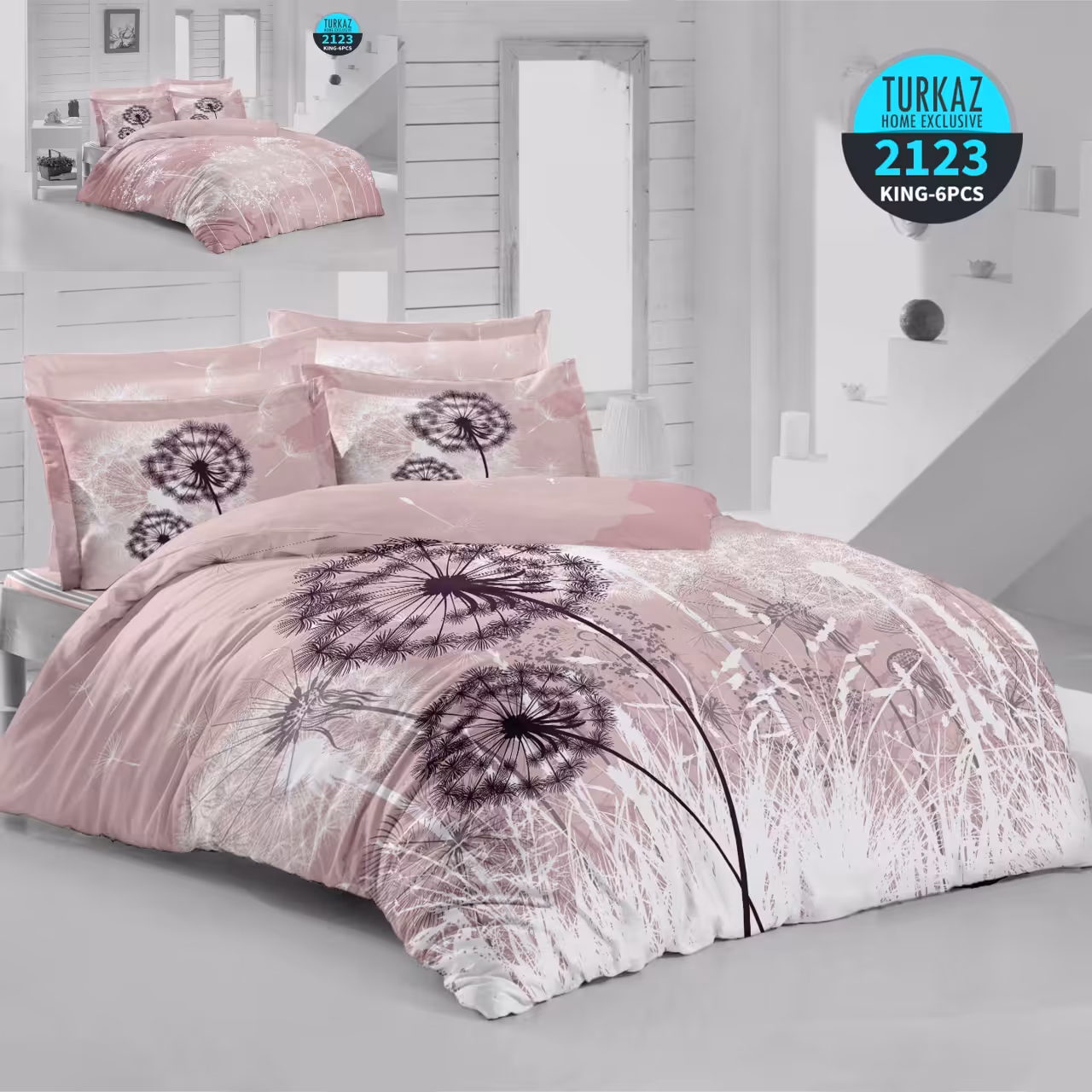 ست روتختی ترک آز کد 2123 دونفره 6 تکه