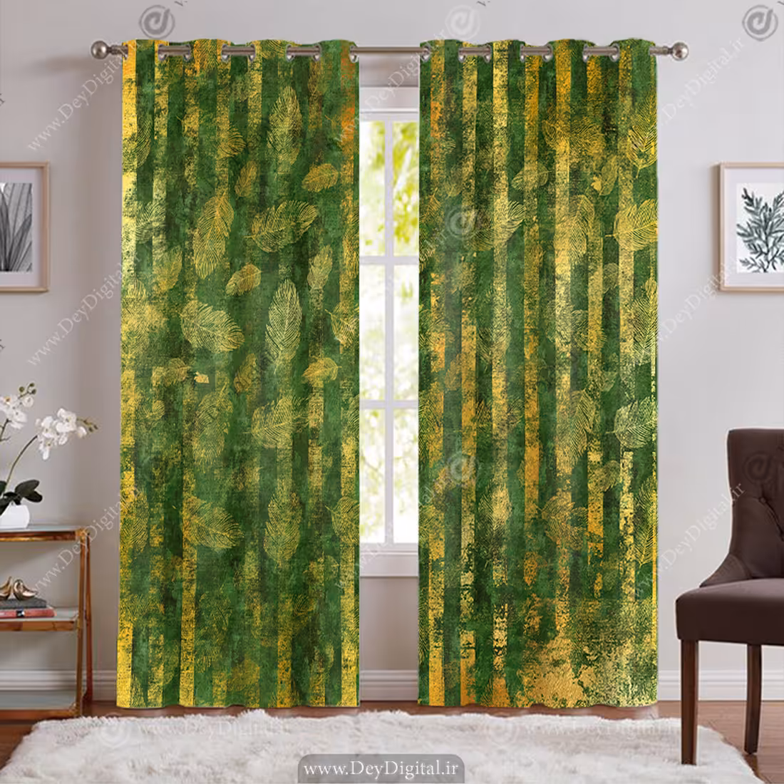 پرده چاپی تصویری شیک و ساده PK-7632