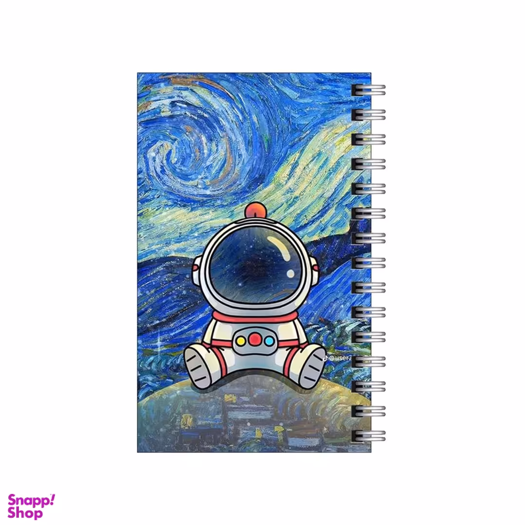 دفترچه یادداشت 60 برگ مدل To Do List طرح فضانورد در شب ستاره باران کد 7593040