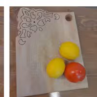 تخته سرو و تخته گوشت چوب طبیعی طرح گل حاشیه سوخته نگاری شده کد 002