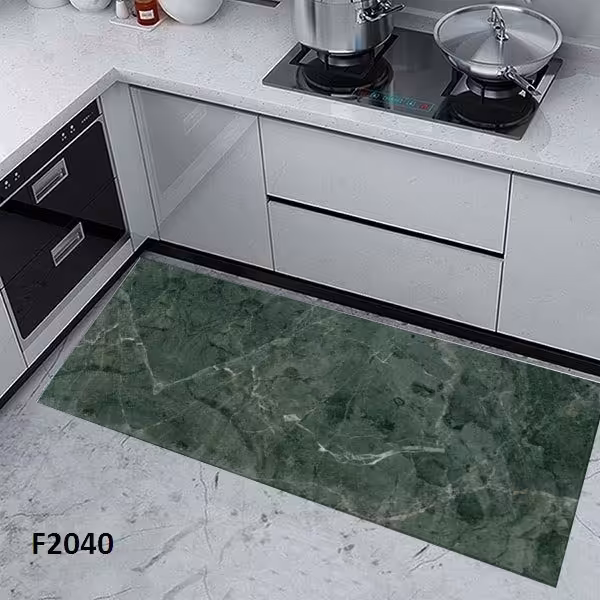 فرشینه مخمل لایکتیک سه لایه سایز 280 در 140 طرح آشپزخانه  F2040