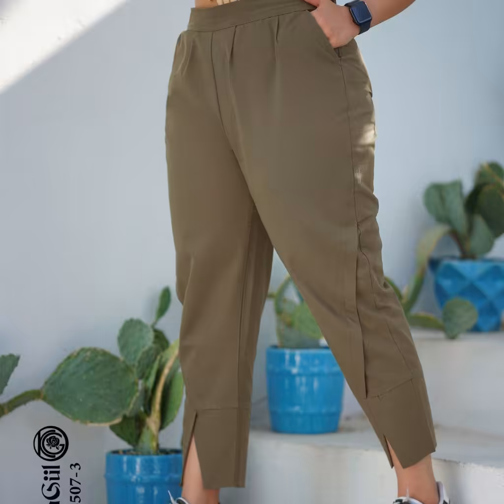 شلوار جنس لنین شسته شده سایز 46 تا 56