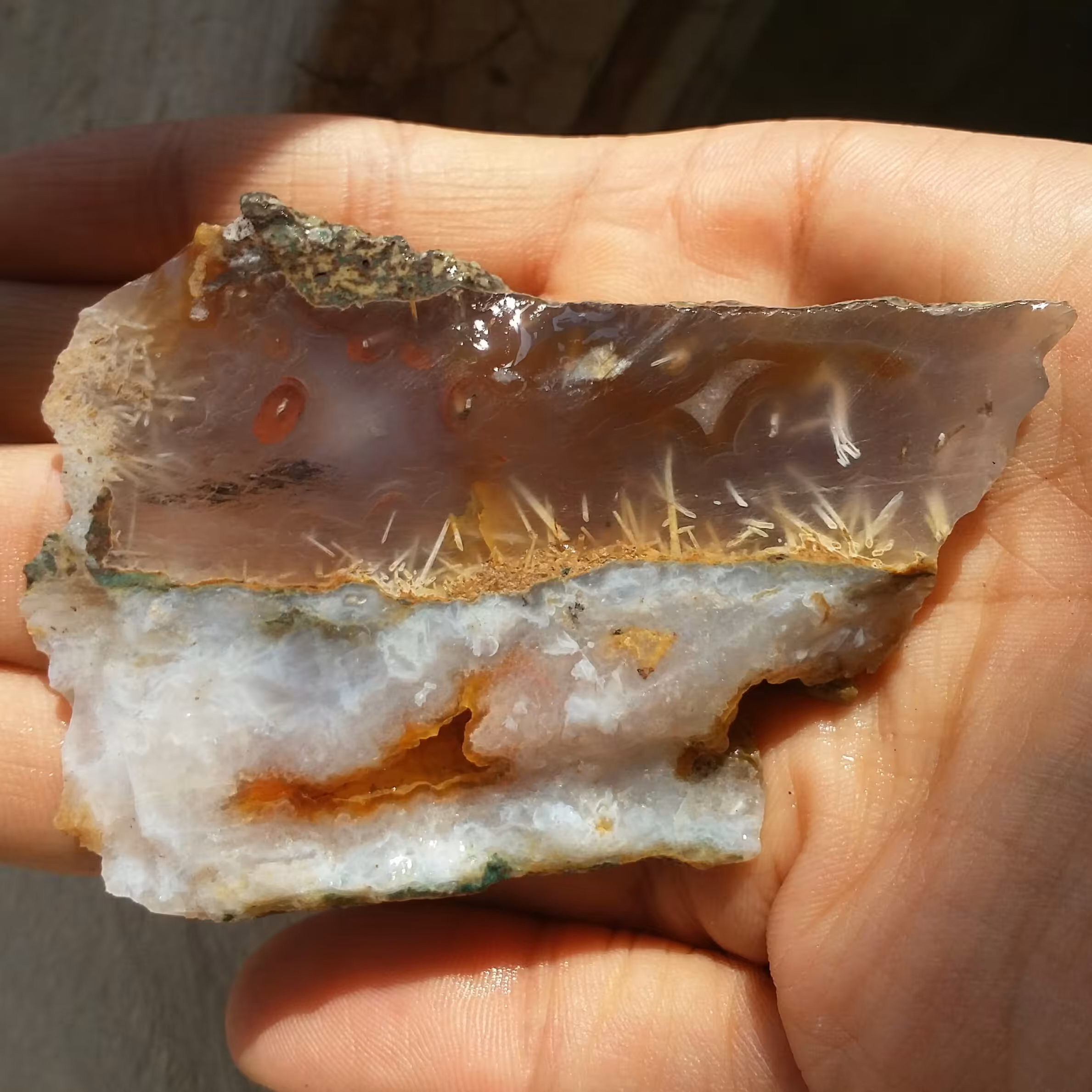 اسلایس سنگ راف عقیق رتایل به همراه منظره دو طرفه محشر کاملا طبیعی
شاهکار خلقت تابلو نقاشی طبیعی خارق العاده دیدنی خاص
