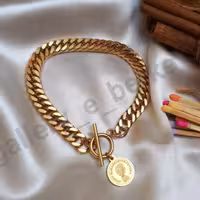 دستبند کارتیر دوبل به همراه سکه الیزابت 