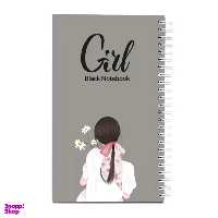 دفتر 40 برگ کاغذ مشکی پیتیکو سری Girl طرح 3